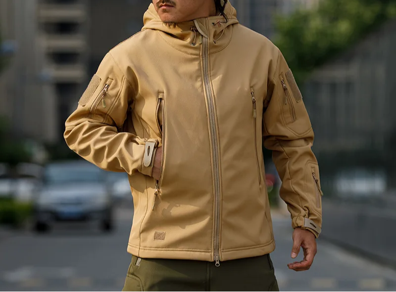 Aussietactix Tactical Sharkskin Jacket - Durable, warm and water-repellent for outdoor use.