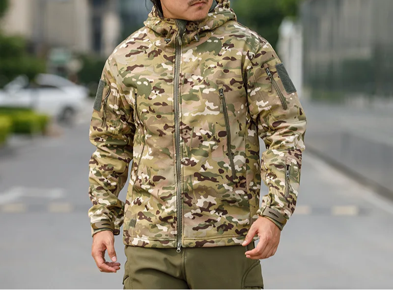 Aussietactix Tactical Sharkskin Jacket - Durable, warm and water-repellent for outdoor use.