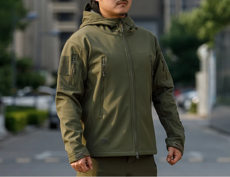 Aussietactix Tactical Sharkskin Jacket - Durable, warm and water-repellent for outdoor use.