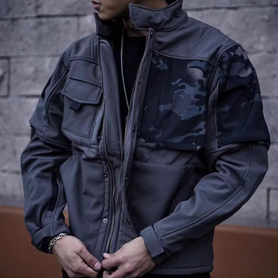 Aussietactix Men's Tactical Soft Shell Jacket - Water-repellent hunting jacket for winter outdoor activities.