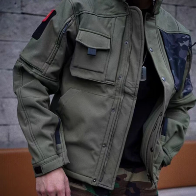 Aussietactix Men's Tactical Soft Shell Jacket - Water-repellent hunting jacket for winter outdoor activities.