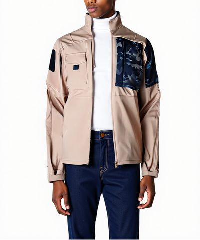 Aussietactix Men's Tactical Soft Shell Jacket - Water-repellent hunting jacket for winter outdoor activities.
