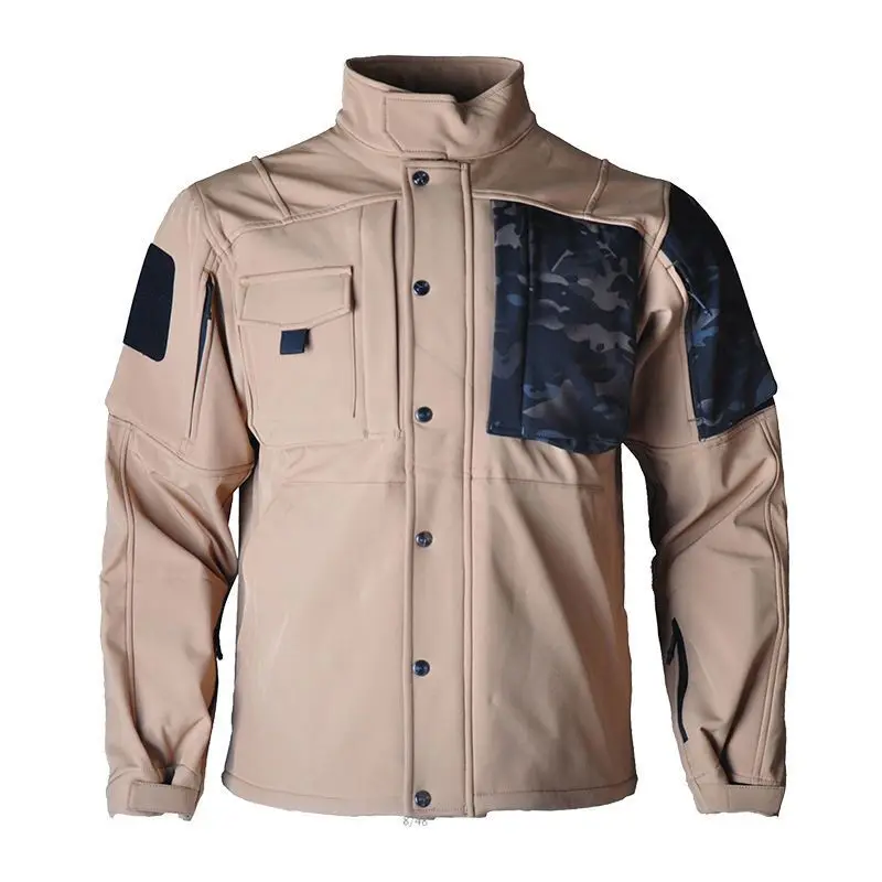 Aussietactix Men's Tactical Soft Shell Jacket - Water-repellent hunting jacket for winter outdoor activities.