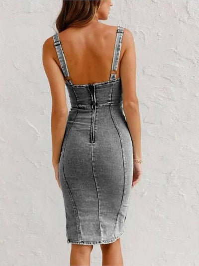 Sleeveless Denim Bodycon Women's Dress