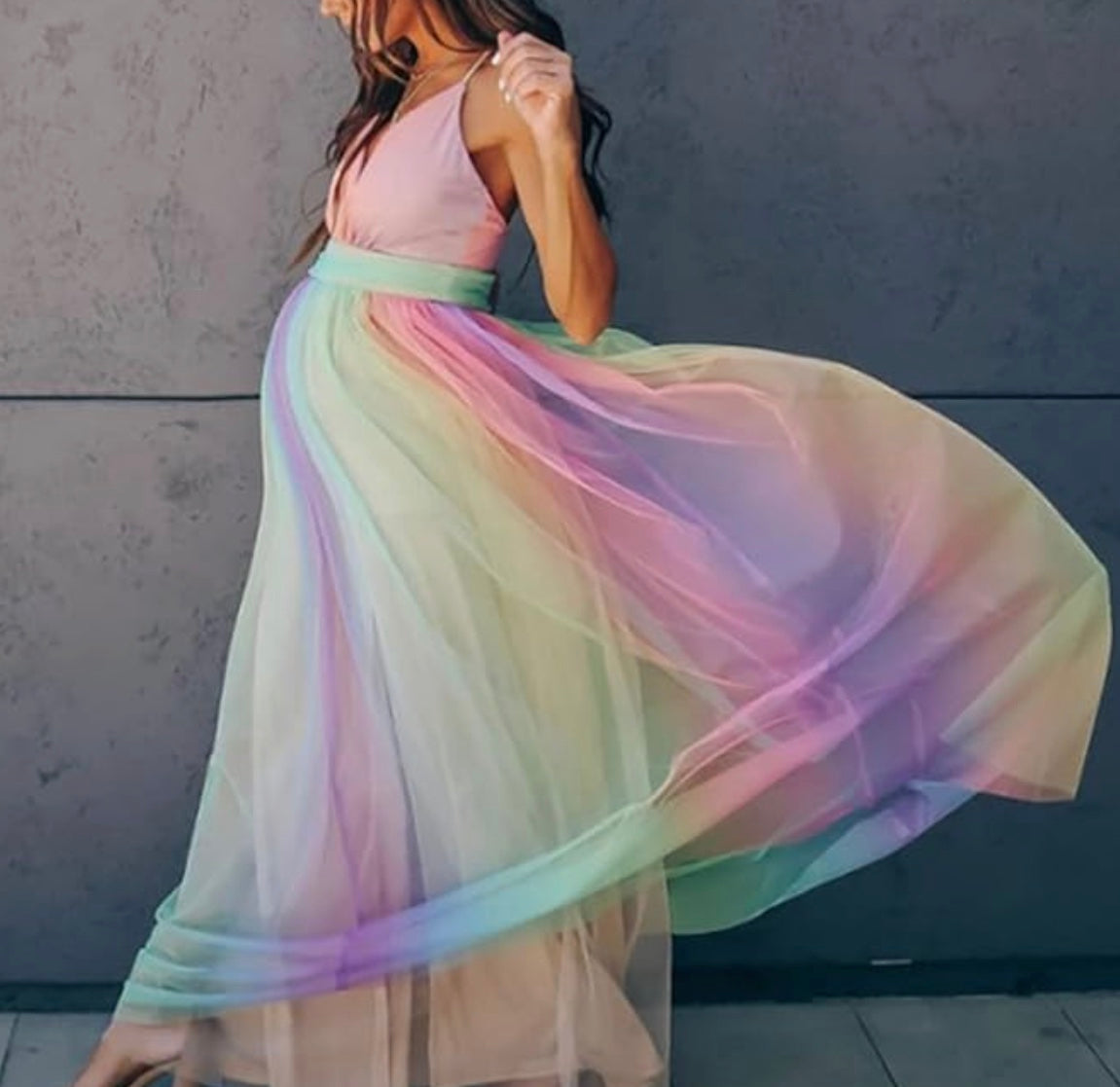 Halter Neck Mesh Women's Maxi Dress