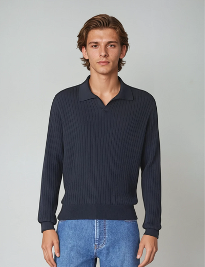 Cotton Long Sleeve Polo