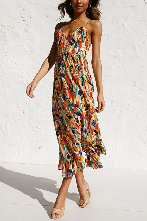 Printed Cami Summer Maxi Dress Women