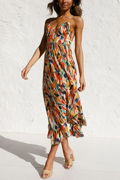 Printed Cami Summer Maxi Dress Women