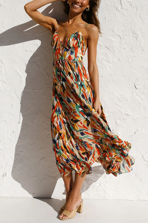 Printed Cami Summer Maxi Dress Women