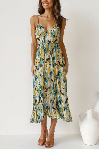 Printed Cami Summer Maxi Dress Women