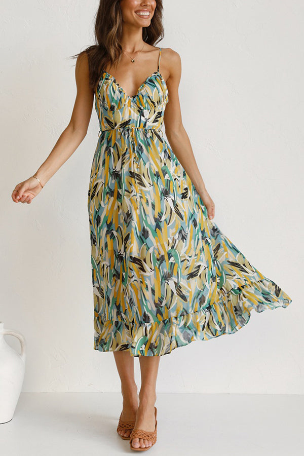 Printed Cami Summer Maxi Dress Women