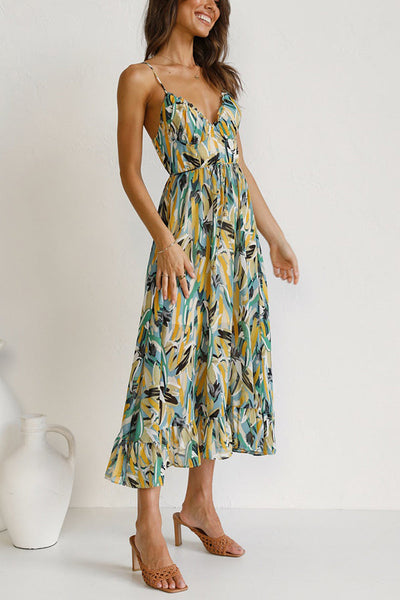 Printed Cami Summer Maxi Dress Women