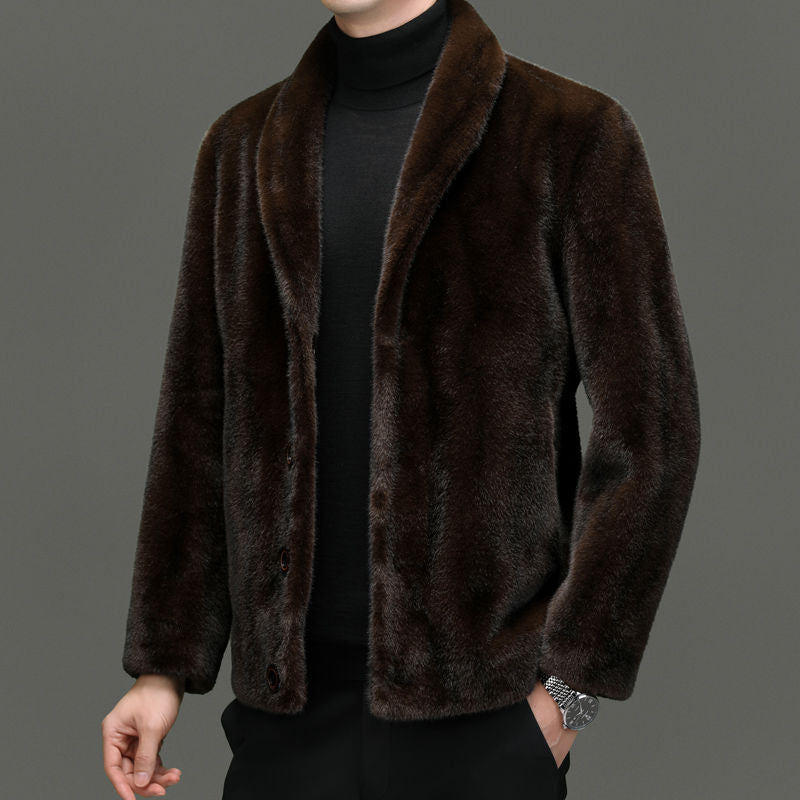 Winter Faux Fur Jacket Men