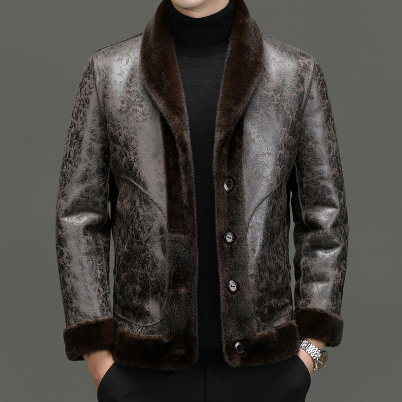 Winter Faux Fur Jacket Men