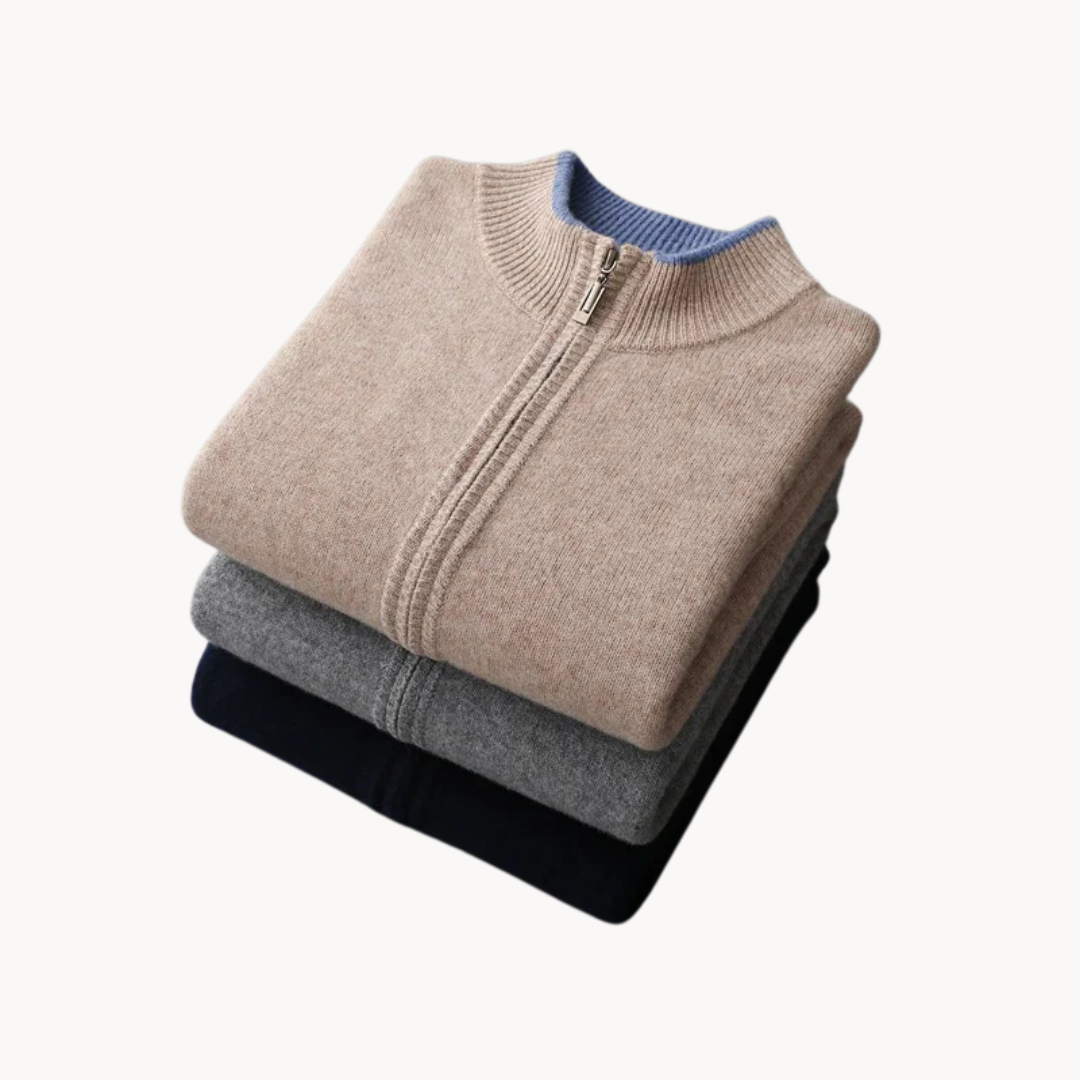 Kingston Wool Full Zip Sweater