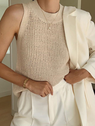 Hollow Knit Women's Tank Top