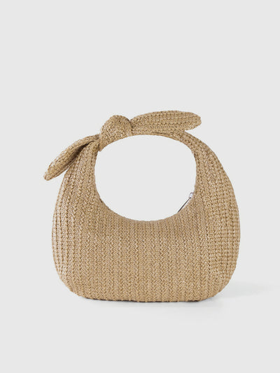 Straw Bow Women's Handbag