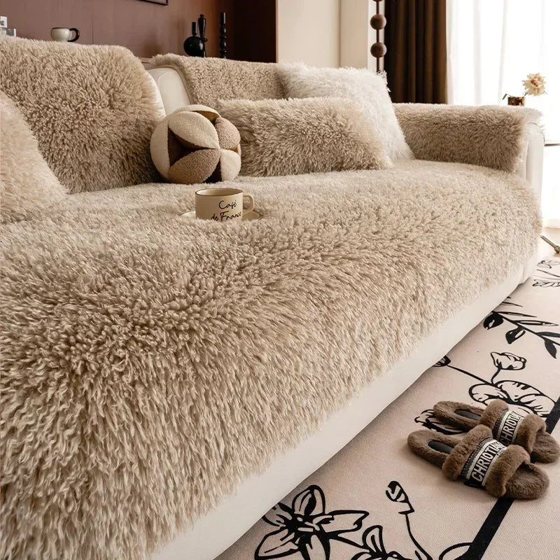 Non-Slip Plush Sofa Cover