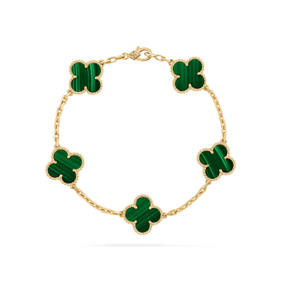 Vintage Leaf Clover Bracelet Women