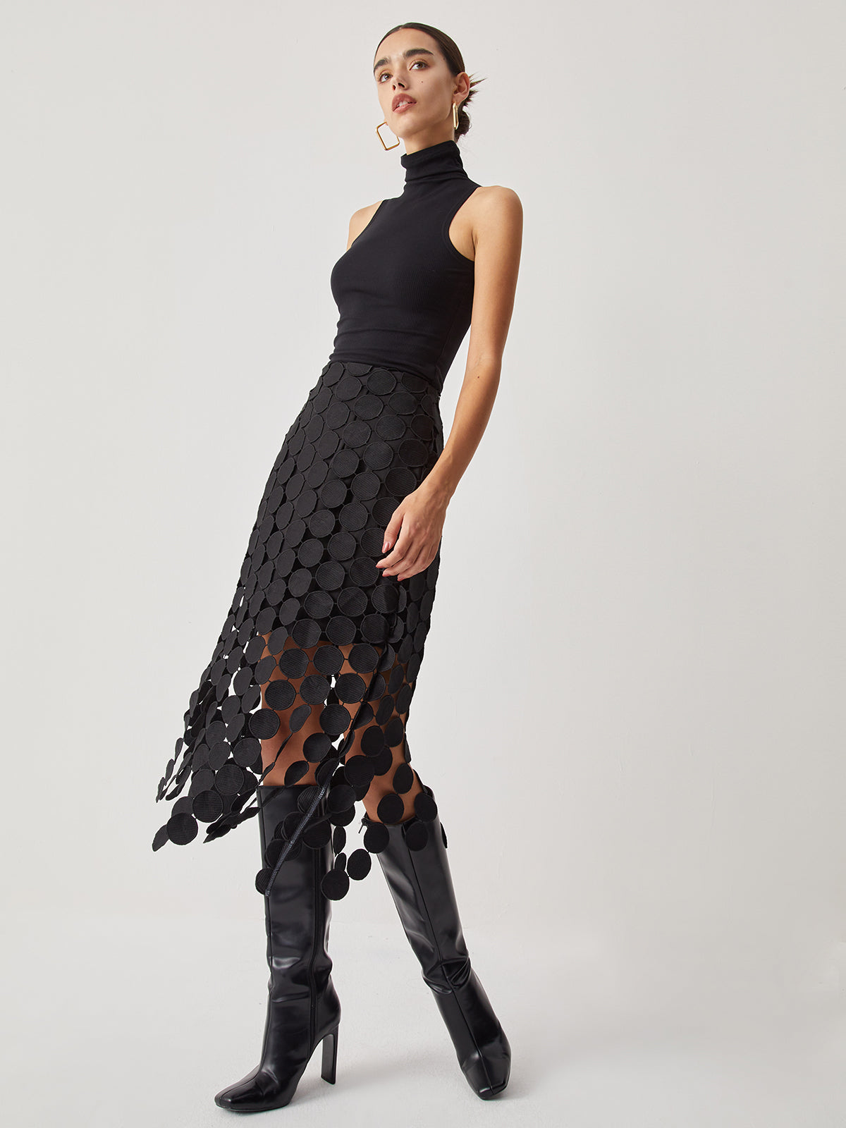 Laser Cut Women's Maxi Skirt