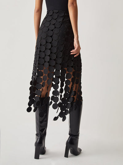 Laser Cut Women's Maxi Skirt