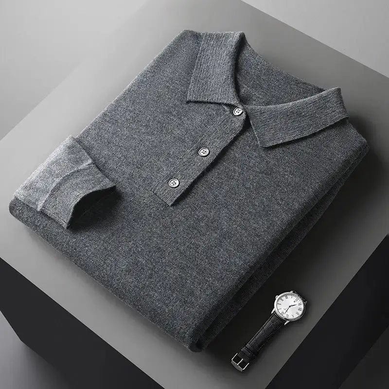 Cashmere Long-Sleeve Comfort Polo