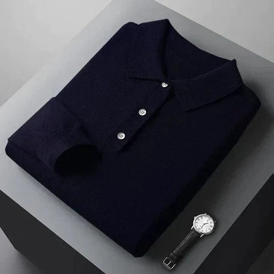 Cashmere Long-Sleeve Comfort Polo