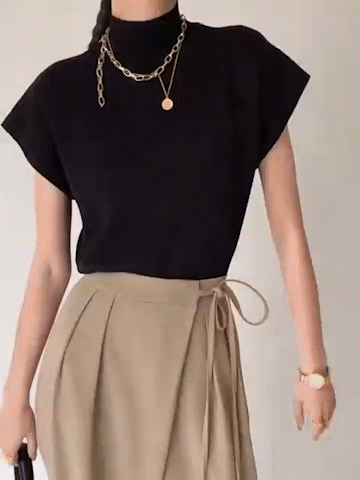 Short Sleeve Knit Women's Jumper