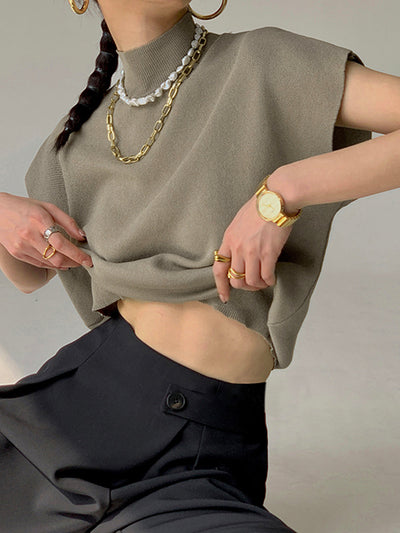 Short Sleeve Knit Women's Jumper