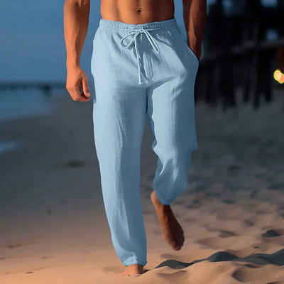 Elegant Beach Trousers Elastic Waist