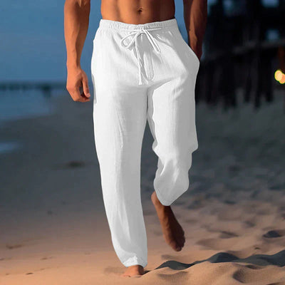 Elegant Beach Trousers Elastic Waist