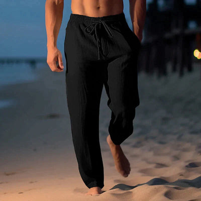 Elegant Beach Trousers Elastic Waist