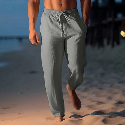 Elegant Beach Trousers Elastic Waist
