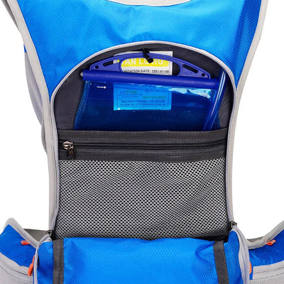 Lightweight, waterproof backpack with breathable back panel and organised storage space.