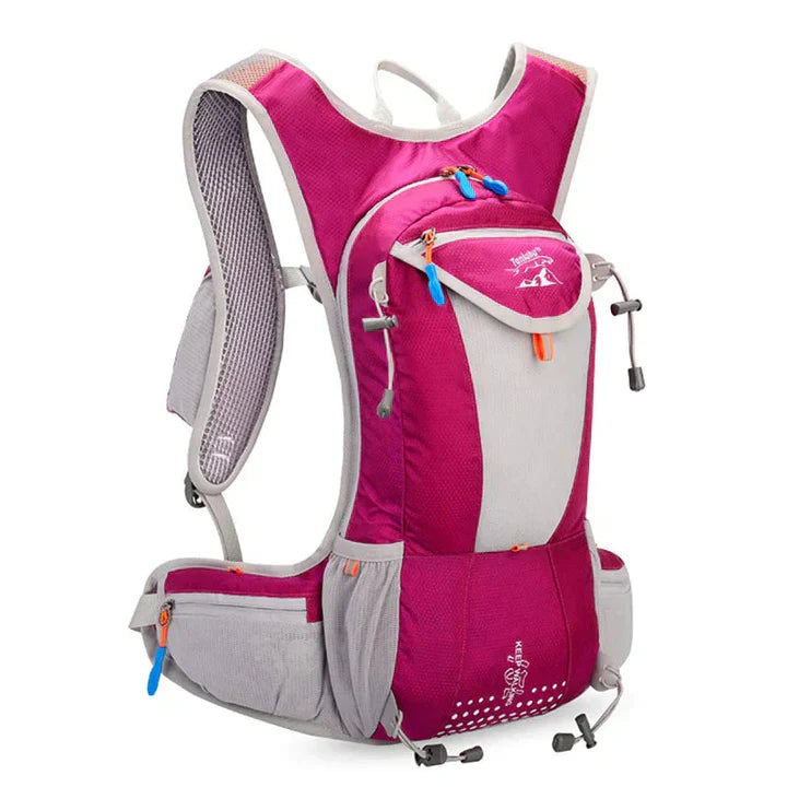 Lightweight, waterproof backpack with breathable back panel and organised storage space.