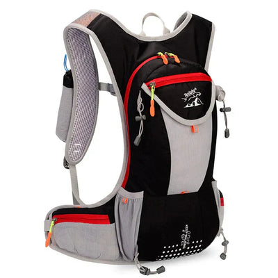 Lightweight, waterproof backpack with breathable back panel and organised storage space.
