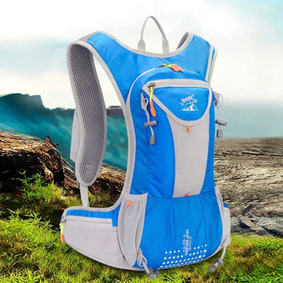 Lightweight, waterproof backpack with breathable back panel and organised storage space.