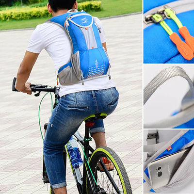 Lightweight, waterproof backpack with breathable back panel and organised storage space.