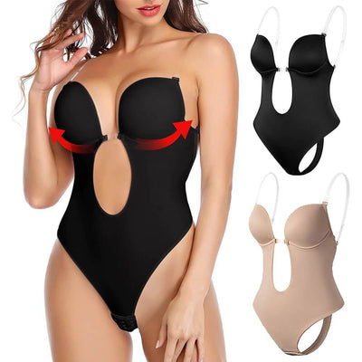 Backless Push-Up Shapewear Bodysuit Women