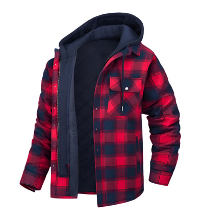 Warm Aussietactix winter jacket for men with hood, fleece-lined and water-repellent.