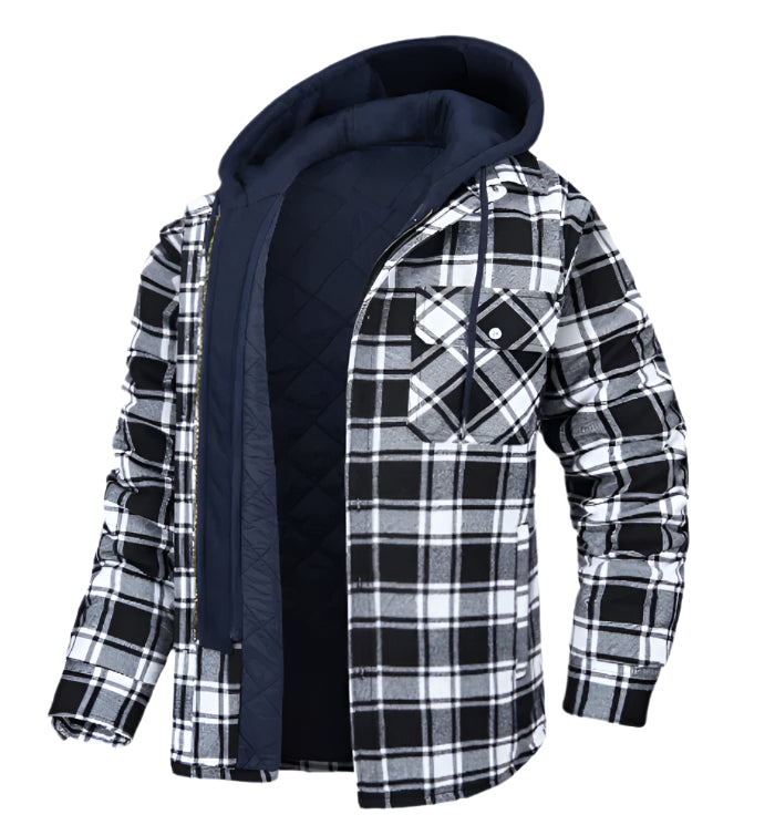 Warm Aussietactix winter jacket for men with hood, fleece-lined and water-repellent.