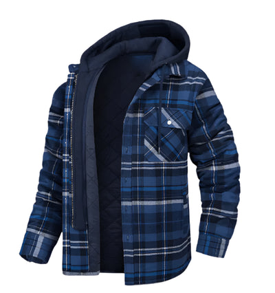 Warm Aussietactix winter jacket for men with hood, fleece-lined and water-repellent.