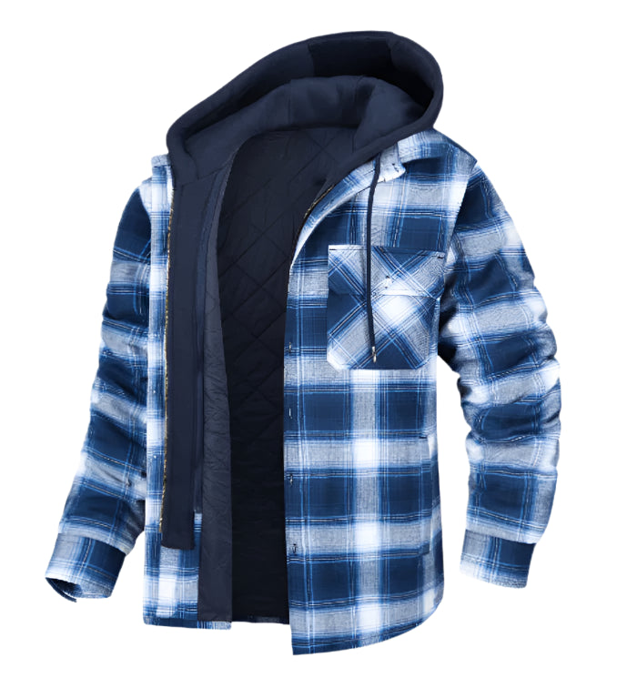Warm Aussietactix winter jacket for men with hood, fleece-lined and water-repellent.