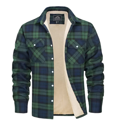 Aussietactix stylish flannel jacket with fleece lining, vintage style and button fastening.