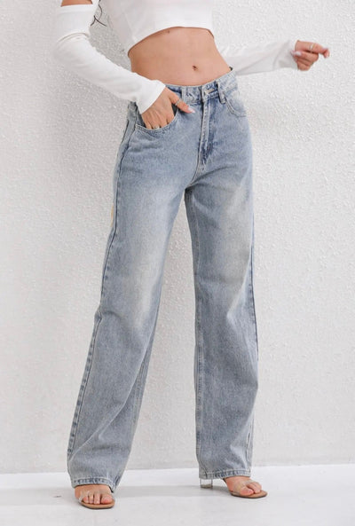High-Rise Ripped Jeans Women