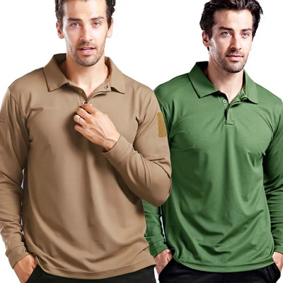 Tactical, breathable long-sleeved shirt for men, ideal for camping, work and outdoor activities.