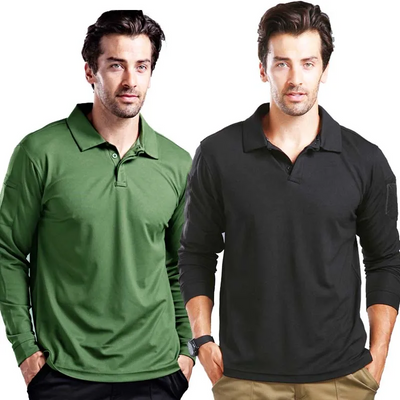 Tactical, breathable long-sleeved shirt for men, ideal for camping, work and outdoor activities.