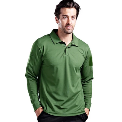 Tactical, breathable long-sleeved shirt for men, ideal for camping, work and outdoor activities.