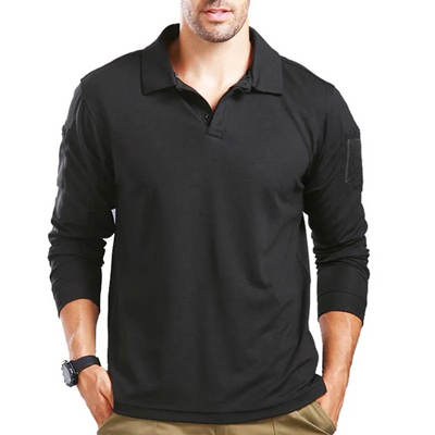 Tactical, breathable long-sleeved shirt for men, ideal for camping, work and outdoor activities.