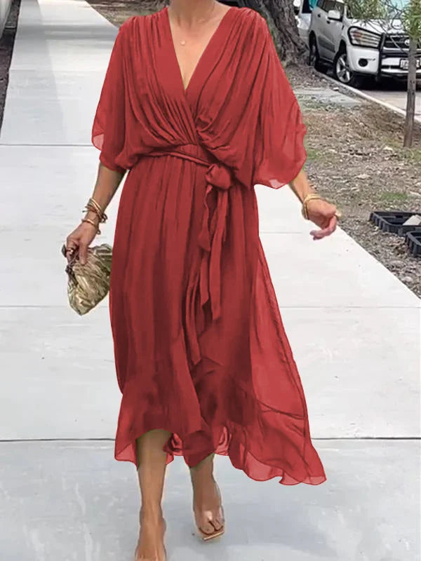 V-Neck Wrap Women’s Summer Dress